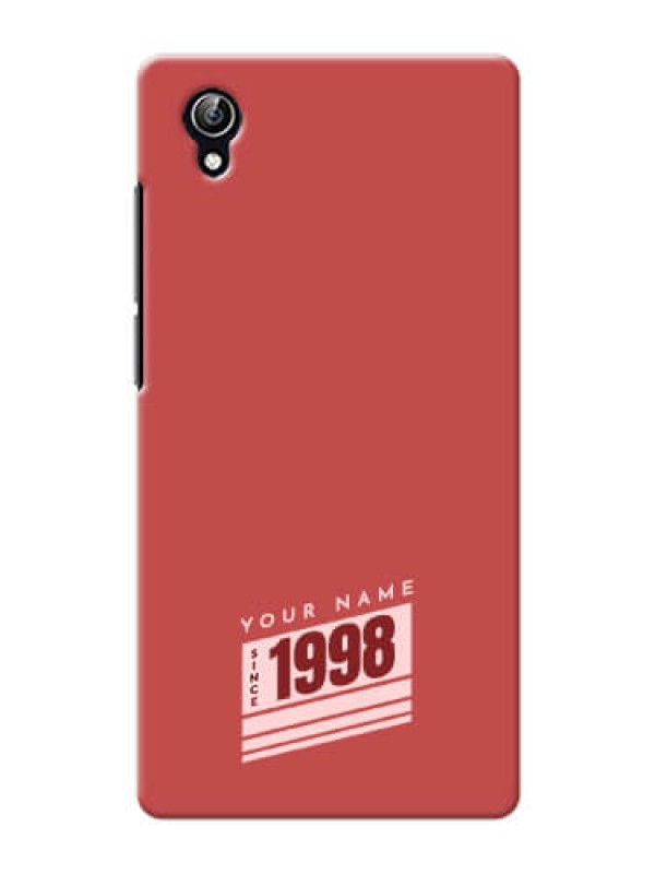Custom Vivo Y51 L Phone Back Covers: Red custom year of birth Design