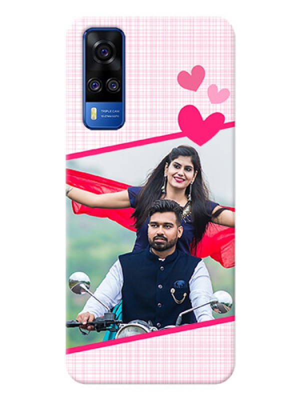 Custom Vivo Y51 Personalised Phone Cases: Love Shape Heart Design