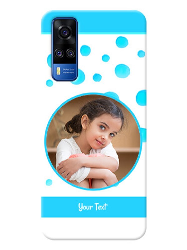 Custom Vivo Y51 Custom Phone Covers: Blue Bubbles Pattern Design