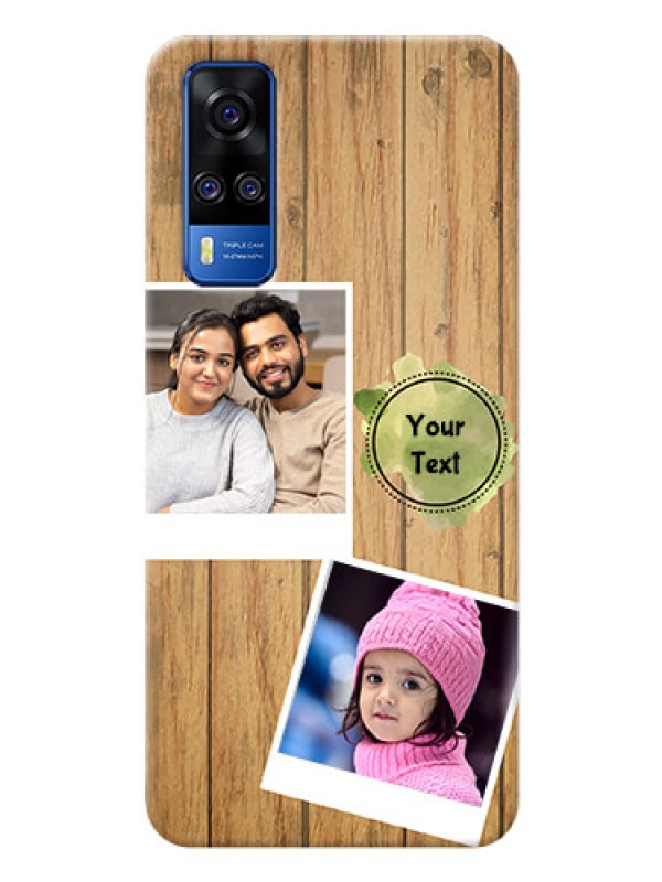 Custom Vivo Y51 Custom Mobile Phone Covers: Wooden Texture Design