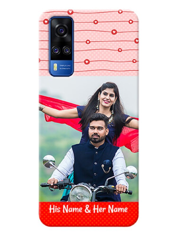 Custom Vivo Y51A Custom Phone Cases: Red Pattern Case Design