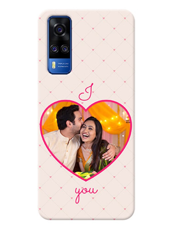 Custom Vivo Y51A Personalized Mobile Covers: Heart Shape Design