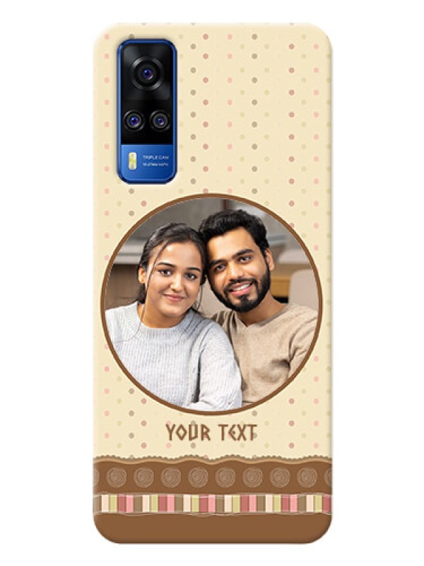 Custom Vivo Y51A Mobile Cases: Brown Dotted Mobile Case Design