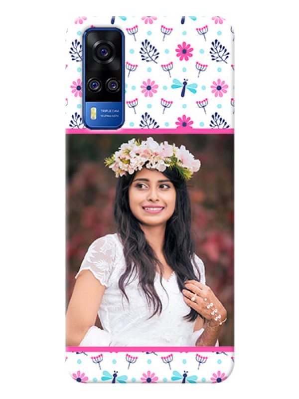 Custom Vivo Y51A Mobile Covers: Colorful Flower Design