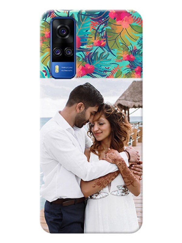 Custom Vivo Y51A Personalized Phone Cases: Watercolor Floral Design