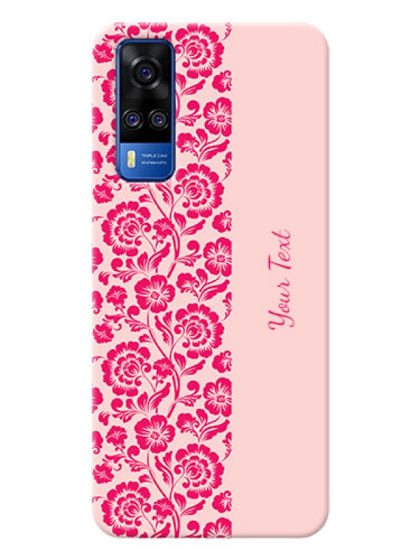 Custom Vivo Y51A Phone Back Covers: Attractive Floral Pattern Design
