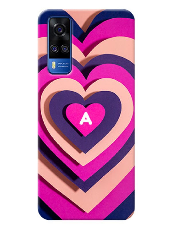 Custom Vivo Y51A Custom Mobile Case with Cute Heart Pattern Design