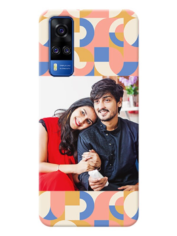 Custom Vivo Y51A Custom Phone Covers: Semi-circle Maze Pattern Design