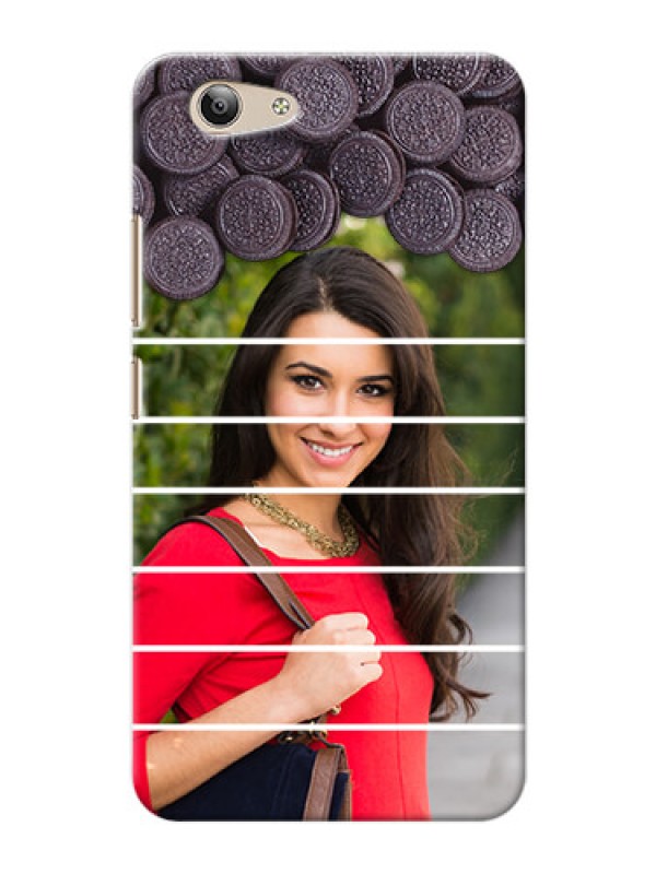 Custom Vivo Y53 oreo biscuit pattern with white stripes Design