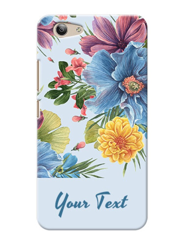 Custom Vivo Y53 Custom Phone Cases: Stunning Watercolored Flowers Painting Design