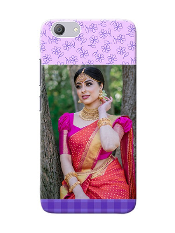 Custom Vivo Y53i Mobile Cases: Purple Floral Design
