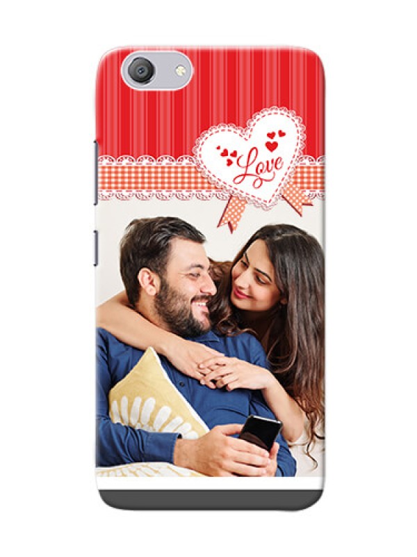 Custom Vivo Y53i phone cases online: Red Love Pattern Design