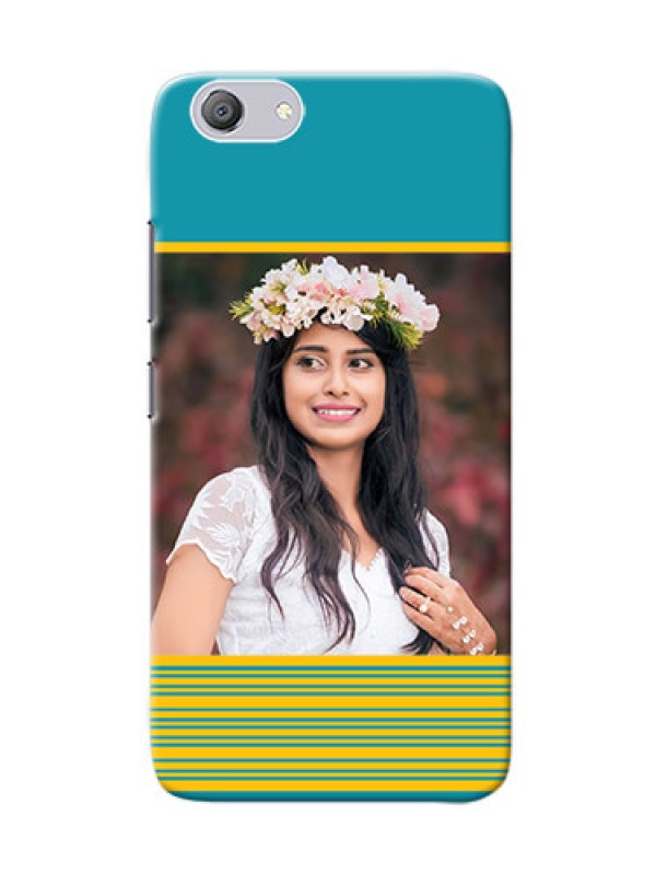 Custom Vivo Y53i personalized phone covers: Yellow & Blue Design 