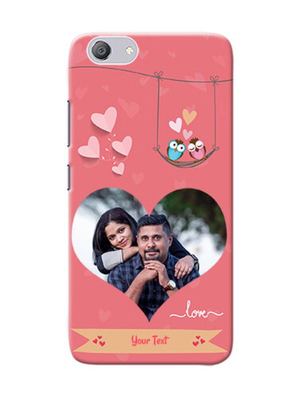 Custom Vivo Y53i custom phone covers: Peach Color Love Design 