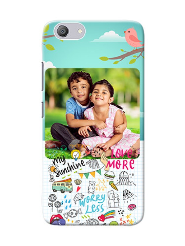 Custom Vivo Y53i phone cases online: Doodle love Design