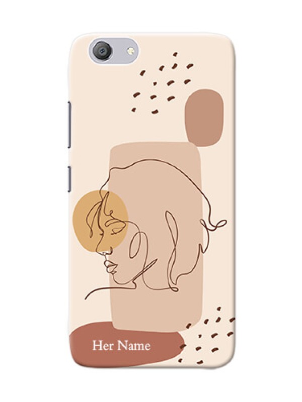 Custom Vivo Y53I Custom Phone Covers: Calm Woman line art Design