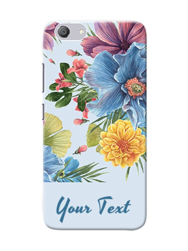 Custom Vivo Y53I Custom Phone Cases: Stunning Watercolored Flowers Painting Design