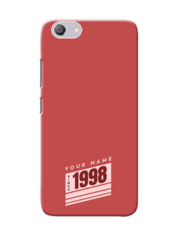 Custom Vivo Y53I Phone Back Covers: Red custom year of birth Design