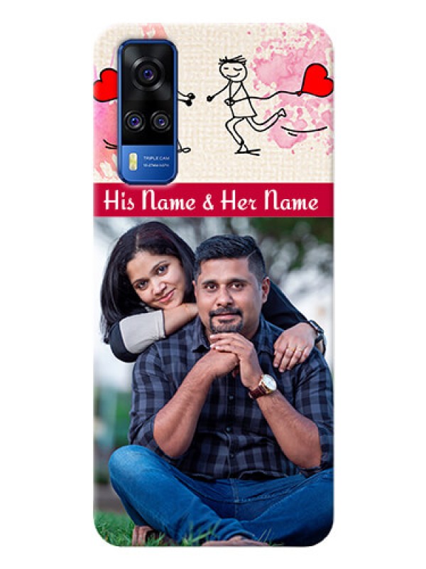 Custom Vivo Y53s phone back covers: You and Me Case Design