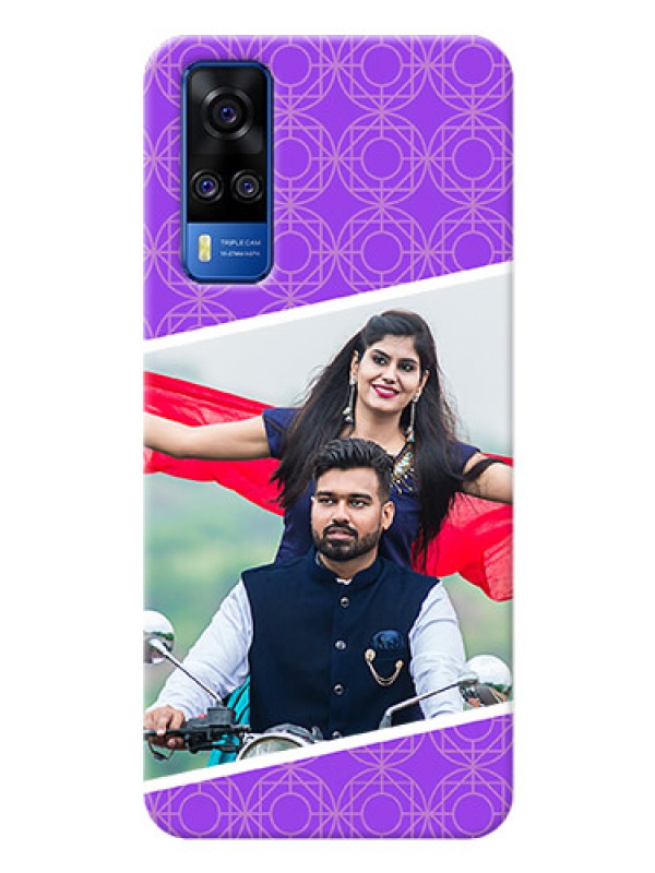 Custom Vivo Y53s mobile back covers online: violet Pattern Design