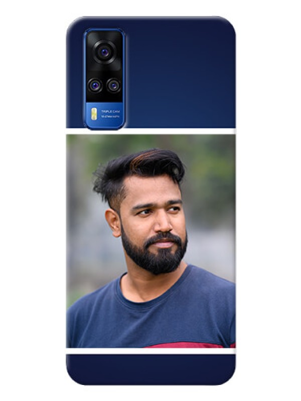 Custom Vivo Y53s Mobile Cases: Simple Royal Blue Design