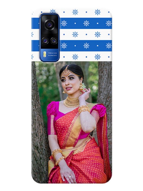 Custom Vivo Y53s custom mobile covers: Snow Pattern Design