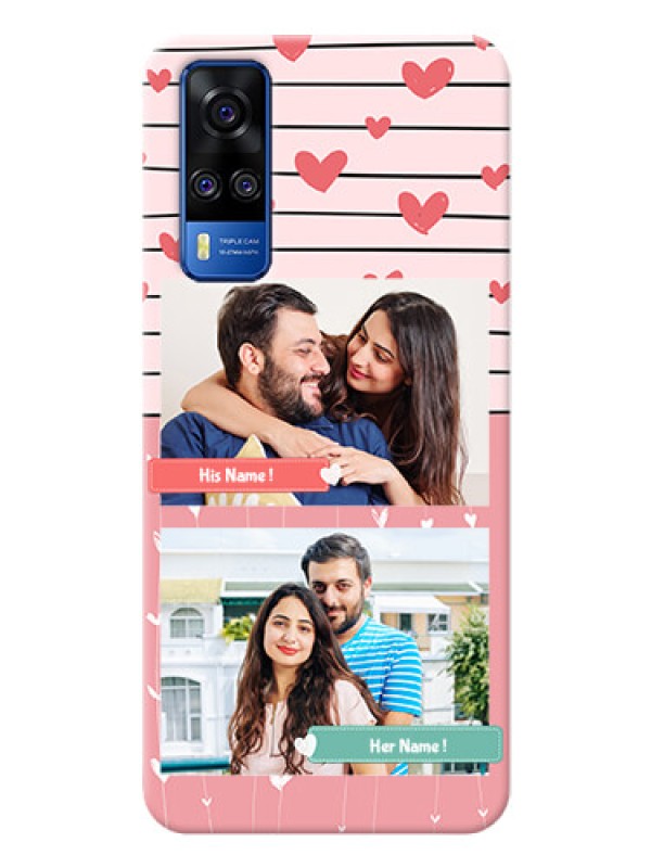 Custom Vivo Y53s custom mobile covers: Photo with Heart Design