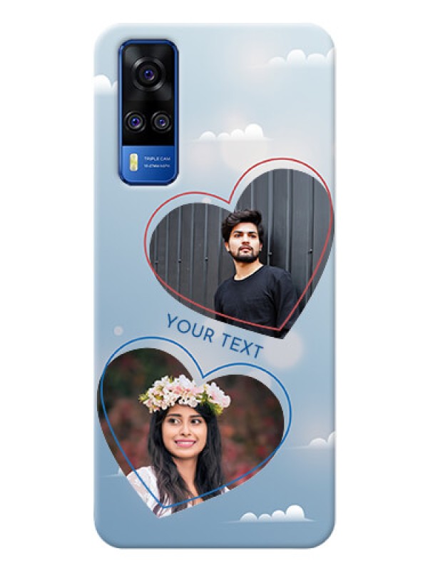 Custom Vivo Y53s Phone Cases: Blue Color Couple Design 