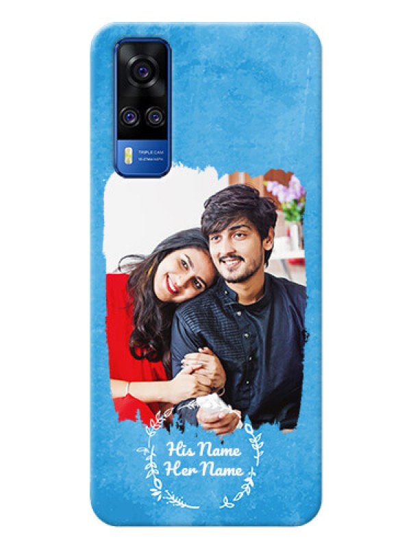 Custom Vivo Y53s custom mobile cases: Blue Color Vintage Design