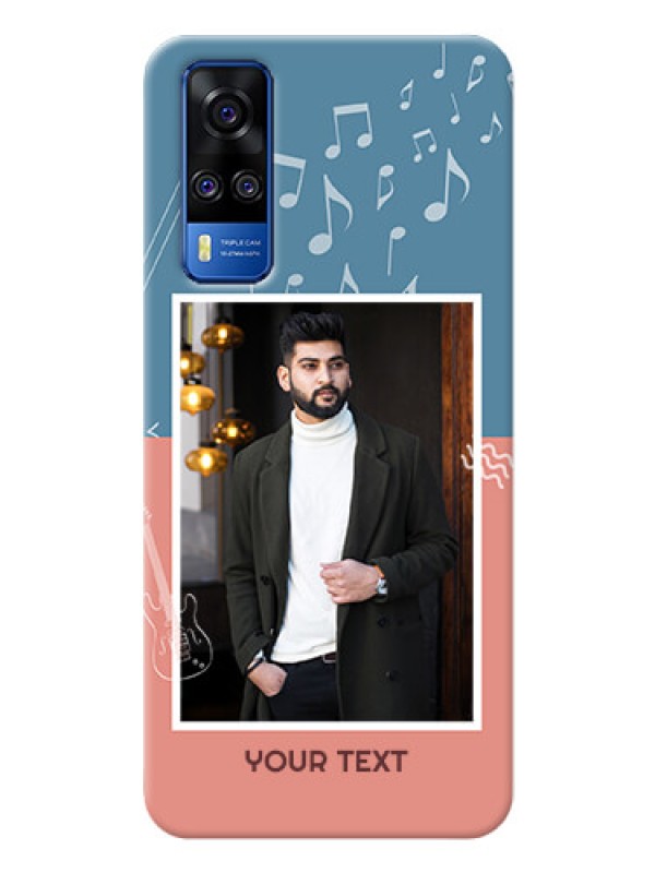 Custom Vivo Y53s Phone Back Covers with Color Musical Note Design