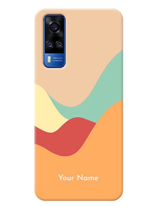 Custom Vivo Y53S Custom Mobile Case with Ocean Waves Multi-colour Design