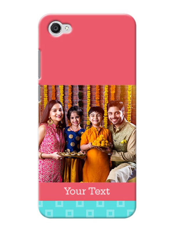Custom Vivo Y55L Pink And Blue Pattern Mobile Case Design