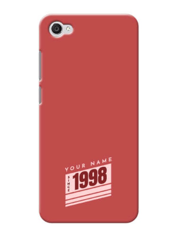 Custom Vivo Y55 L Phone Back Covers: Red custom year of birth Design