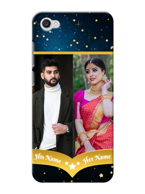 Custom Vivo Y55s 2 image holder with galaxy backdrop and stars  Design