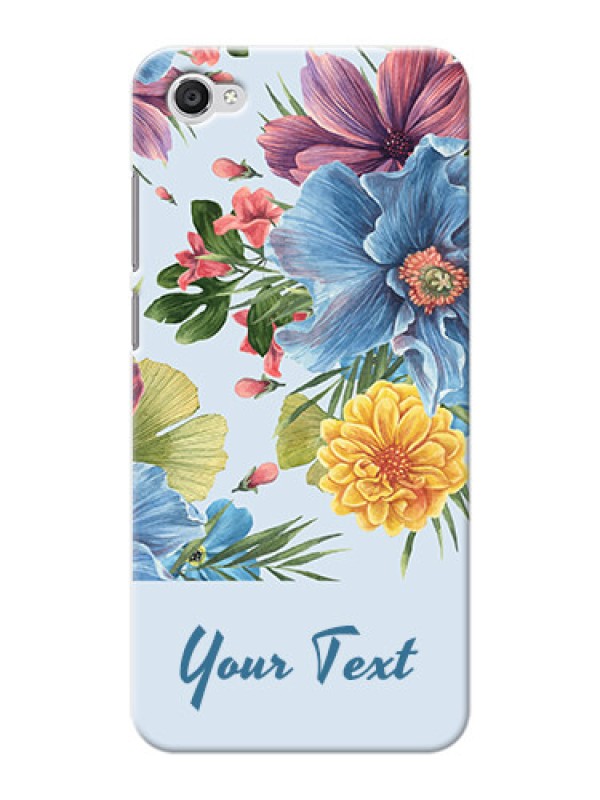 Custom Vivo Y55 S Custom Phone Cases: Stunning Watercolored Flowers Painting Design