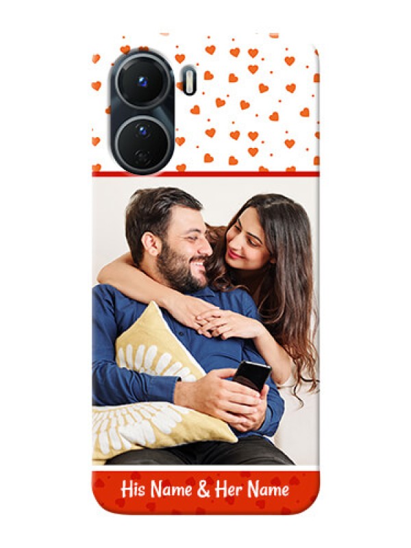 Custom Vivo Y56 5G Phone Back Covers: Orange Love Symbol Design