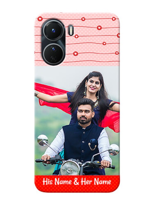 Custom Vivo Y56 5G Custom Phone Cases: Red Pattern Case Design