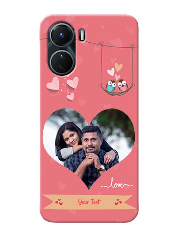 Custom Vivo Y56 5G custom phone covers: Peach Color Love Design 