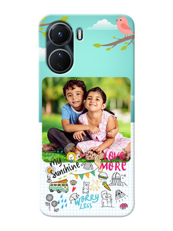 Custom Vivo Y56 5G phone cases online: Doodle love Design