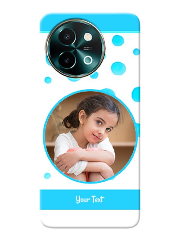 Custom Vivo Y58 5G Custom Phone Covers: Blue Bubbles Pattern Design