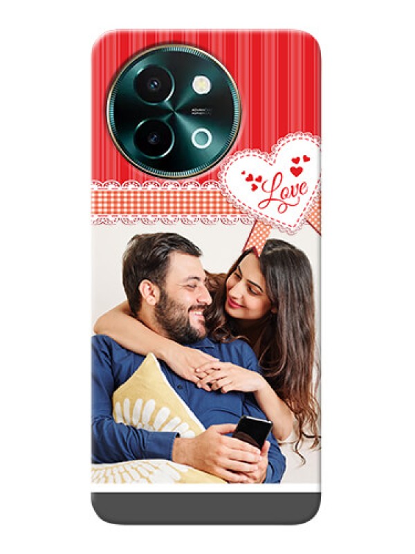 Custom Vivo Y58 5G phone cases online: Red Love Pattern Design