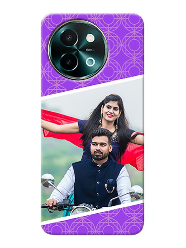 Custom Vivo Y58 5G mobile back covers online: violet Pattern Design