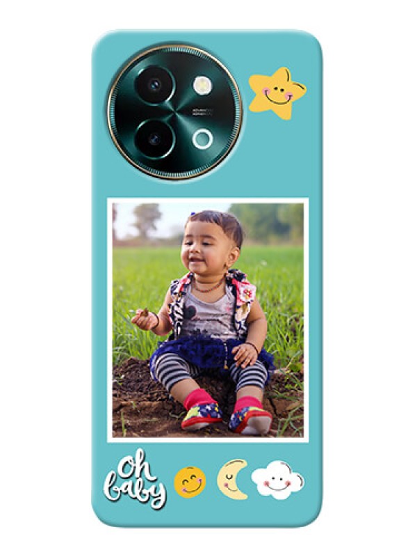 Custom Vivo Y58 5G Personalised Phone Cases: Smiley Kids Stars Design
