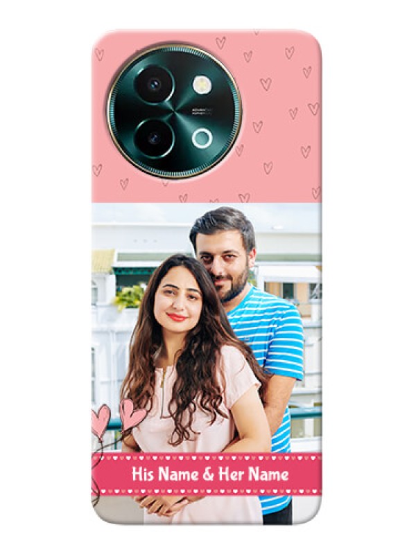 Custom Vivo Y58 5G phone back covers: Love Design Peach Color