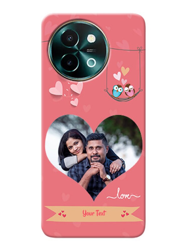 Custom Vivo Y58 5G custom phone covers: Peach Color Love Design