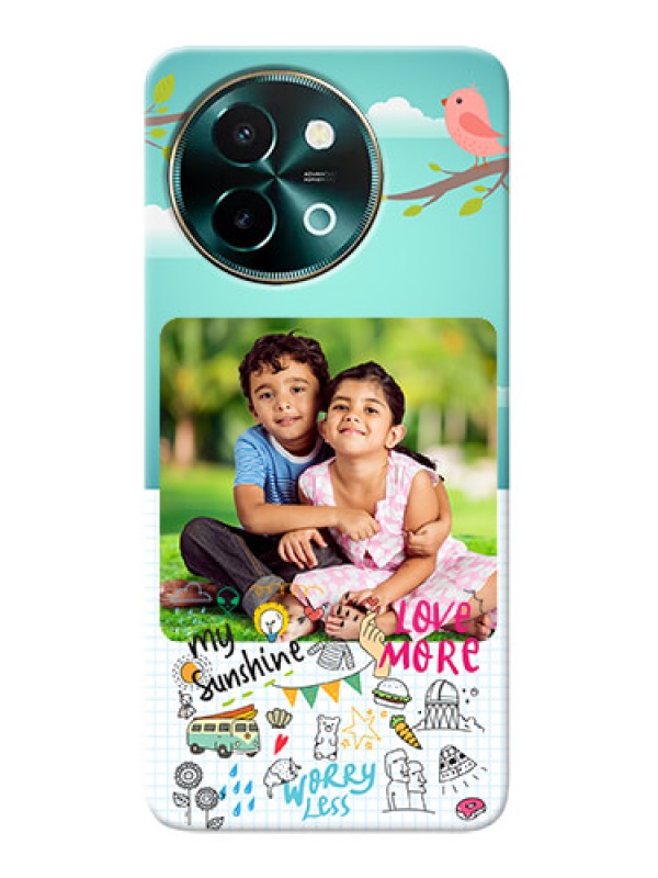 Custom Vivo Y58 5G phone cases online: Doodle love Design