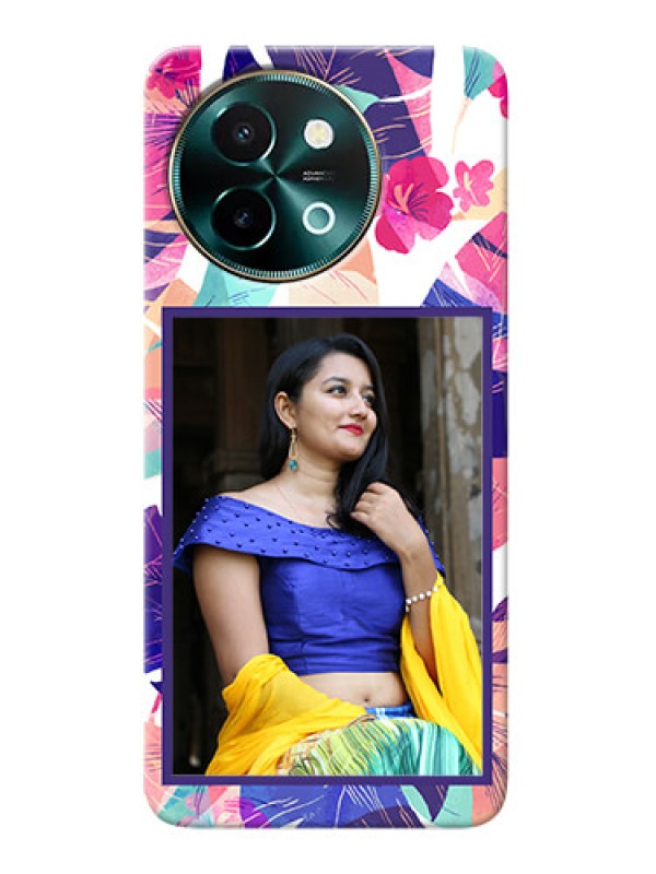 Custom Vivo Y58 5G Personalised Phone Cases: Abstract Floral Design