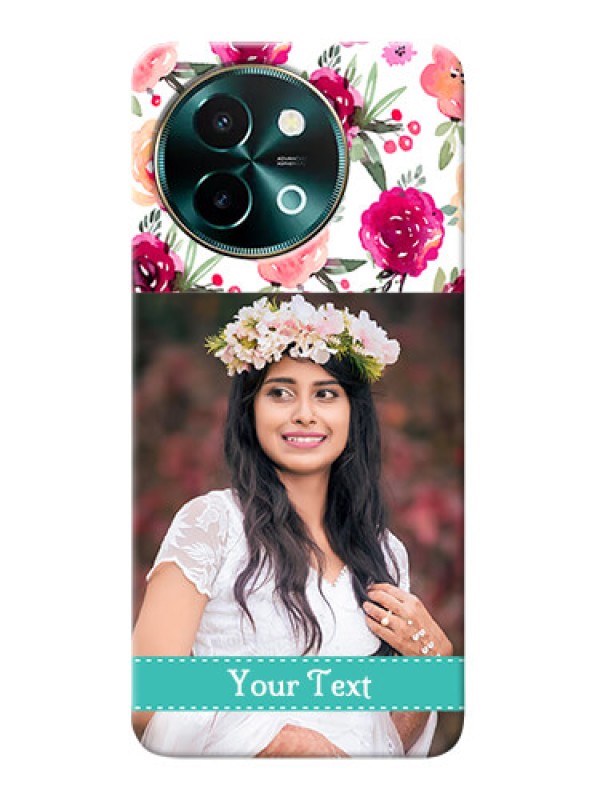 Custom Vivo Y58 5G Personalized Mobile Cases: Watercolor Floral Design