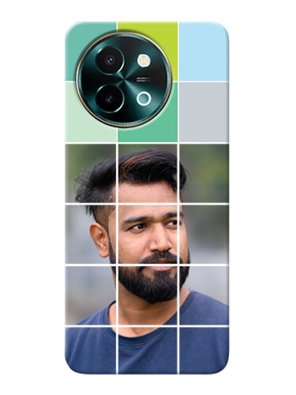 Custom Vivo Y58 5G personalised phone covers with white box pattern