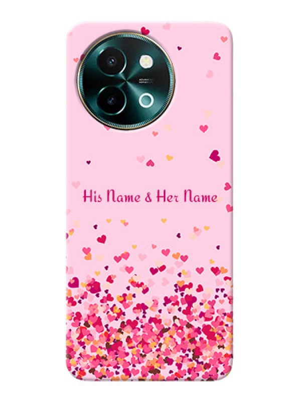 Custom Vivo Y58 5G Photo Printing on Case with Floating Hearts Design